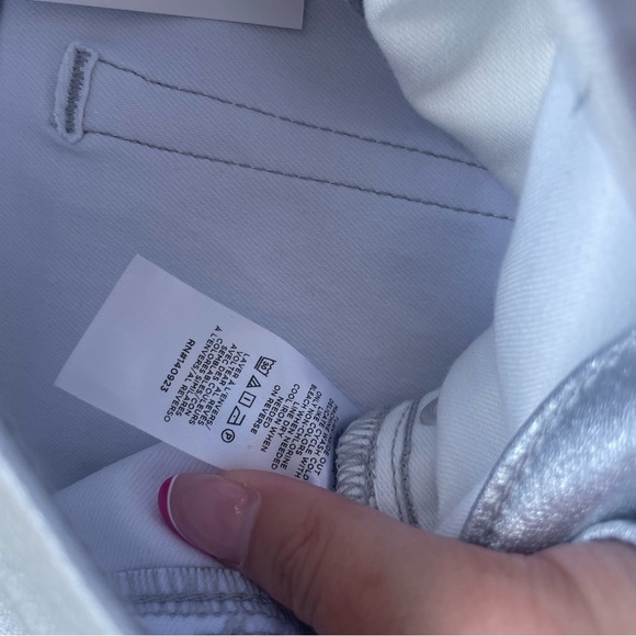 Ann Taylor Loft Coated High Rise Straight Jeans in Silver Metallic - Picture 10 of 10